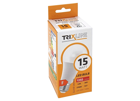 LED izzó Trixline 15W 1350lm E27 A65 meleg fehér