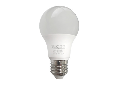 LED izzó 8W 752lm E27 A60 hideg fehér Trixline
