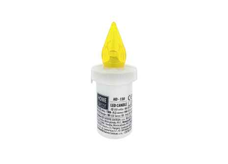 HD-130 LED mécses fehér/sárga villogó láng HOME DECOR