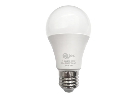 LED izzó Qtec 11W 990lm A60 E27 2700K