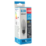 LED izzó BC TR 4W E27 C35 hideg fehér
