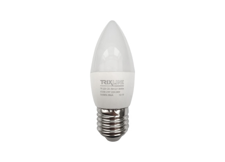 LED izzó BC TR 4W E27 C35 hideg fehér