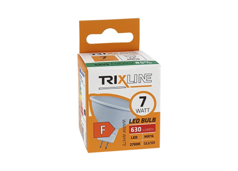 LED žárovka Trixline 7W 630lm MR16 teplá bílá