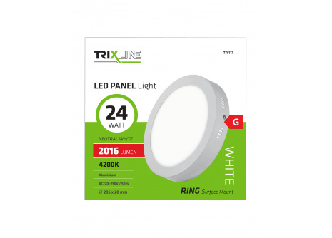 Mennyezeti LED lámpa TRIXLINE – felületre szerelhetö 24W hideg fehér