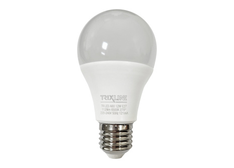 LED izzó 12W 1128lm E27 A60 hideg fehér Trixline