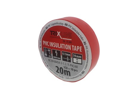 PVC izolačná páska TR-IT 205 20m, 0,13mm červená TRIXLINE
