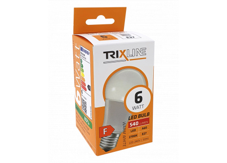 LED izzó Trixline 6W 540lm E27 A60 meleg fehér
