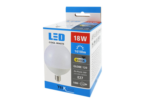 LED izzó 18W G120 E27 hideg fehér