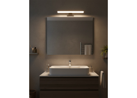 Q-308B LED 8W/680lm/4000K zrcadlové světlo 30cm - černé QTEC