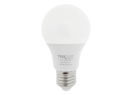 LED izzó Trixline 8W 736lm E27 A60 neutrális fehér