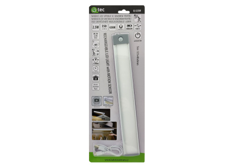 Q-325W USB Nabíjecí LED osvětlení 2,5W 4200K se senzorem pohybu QTEC