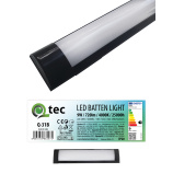 Q-31B 9W LED BATTEN LIGHT podlinkové světlo - černé QTEC 30cm