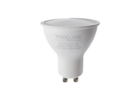 LED izzó 7W 630lm GU10 2700K meleg fehér Trixline