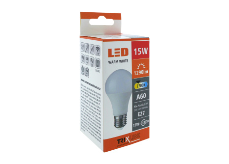 LED izzó BC TR 15W E27 A60 meleg fehér