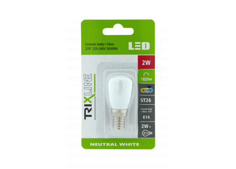 LED izzó Trixline 2W E14 ST26 neutrális fehér