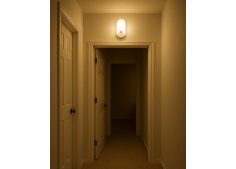 Q-180AD LED 18W/1440lm/4000K nástěnné, senzorové, oválné světlo - bílé QTEC