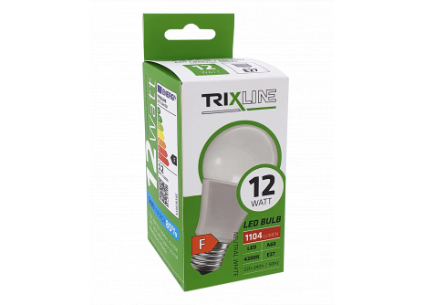 LED izzó Trixline 12W 1104lm E27 A60 neutrális fehér