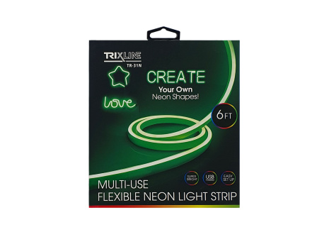 TR-31N Flexibilis NEON LED szalag - zöld 1,8m USB-vel Trixline