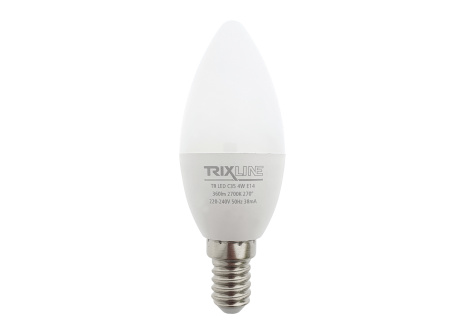 LED izzó Trixline 4W 360lm E14 C35 meleg fehér