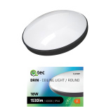Led svítidlo QTEC Q-235CP 18W 4000K ø30cm/kruhové černé