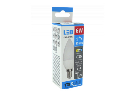 LED izzó BC TR 6W E14 C35