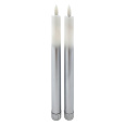 Dlouhé LED svíce - bílo-stříbrná, 2ks HOME DECOR HD-117 Dlouhé LED svíce - bílo-stříbrná, 2ks HOME DECOR HD-117
