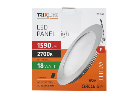 LED panel TRIXLINE TR 156C 18W, kruhový vestavný 2700K