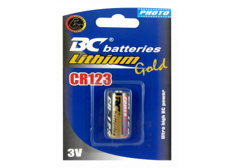 BC batteries alkáli elem 3V CR123 