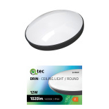 Led svítidlo QTEC Q-234CP 12W 4000K ø25cm/kruhové černé