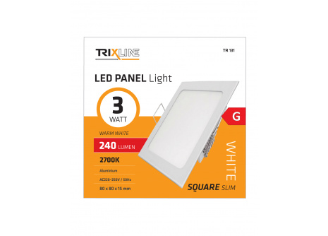 Mennyezeti LED lámpa TRIXLINE – szögletes 3W