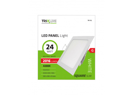Mennyezeti LED lámpa TRIXLINE – négyszögletes 24W hideg fehér