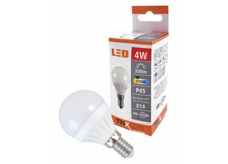 LED izzó BC TR 4W E14 P45 meleg fehér