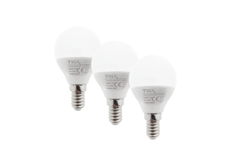 LED izzó Trixline 6W P45 E14 hideg fehér 3 PACK
