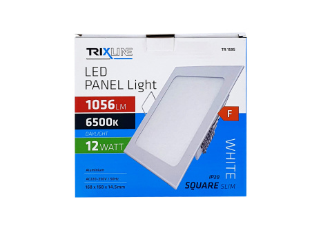 LED panel TRIXLINE TR 159S 12W, čtvercový vestavný 6500K