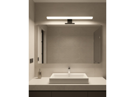 Q-310B LED 10W/850lm/4000K zrcadlové světlo 50cm - černé QTEC