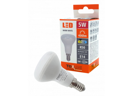 LED izzó BC TR 5W E14 R50 meleg fehér