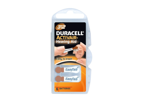 Duracell DA312 PR41 baterie do naslouchadel 6ks