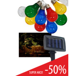TR-590 Dekorativní 10ks LED venkovní solární řetěz 2m multicolor IP44 Trixline