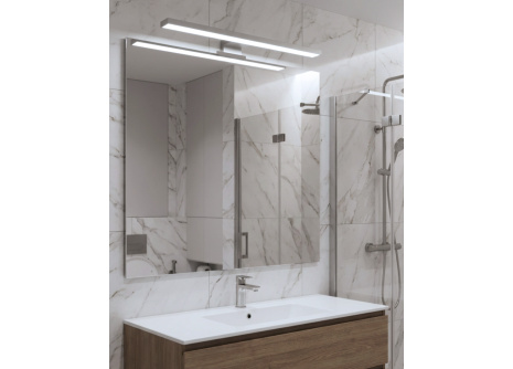 Q-303CH LED 8W/640lm/4000K zrcadlové světlo 50cm - chrom QTEC