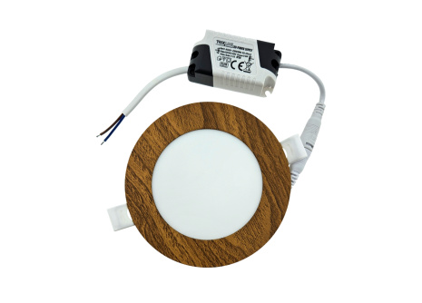 TR-145 LED panel 6W 504lm 4200K dekor fa - kerek beépített Trixline