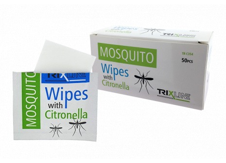 Mosquito - nedves törlőkendők citronellával (doboz 50db) TRIXLINE TR C 354