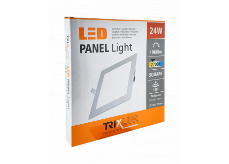 Mennyezeti LED lámpa TRIXLINE – 24W négyszögletes meleg fehér