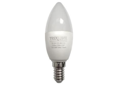 LED žárovka Trixline 8W 720lm E14 C35 teplá bílá