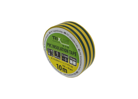 PVC izolačná páska TR-IT 106 10m, 0,13mm zeleno-žltá TRIXLINE