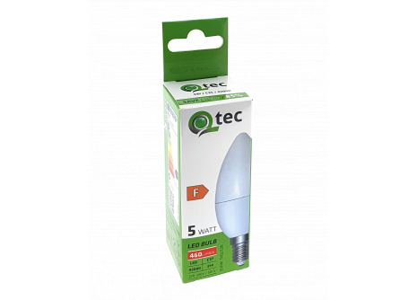 LED izzó Qtec 5W C37 E14 4200K