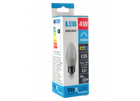 LED izzó BC TR 4W E27 C35 nappali lámpa