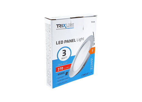 LED panel TRIXLINE TR 124 3W, kruhový vestavný 6500K
