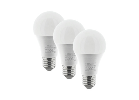 LED izzó Trixline 10W A60 E27 meleg fehér 3 PACK