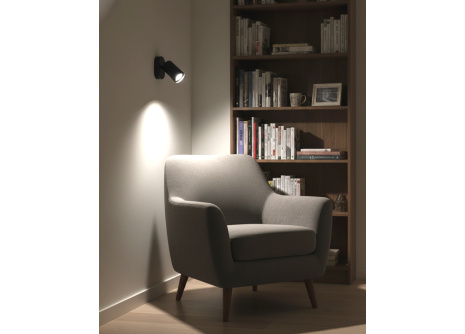 Q-02AD Stropní bodové světlo 1xGU10 černé QTEC