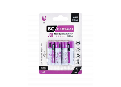USB tölthető AA ceruza  BC batteries 1,2V